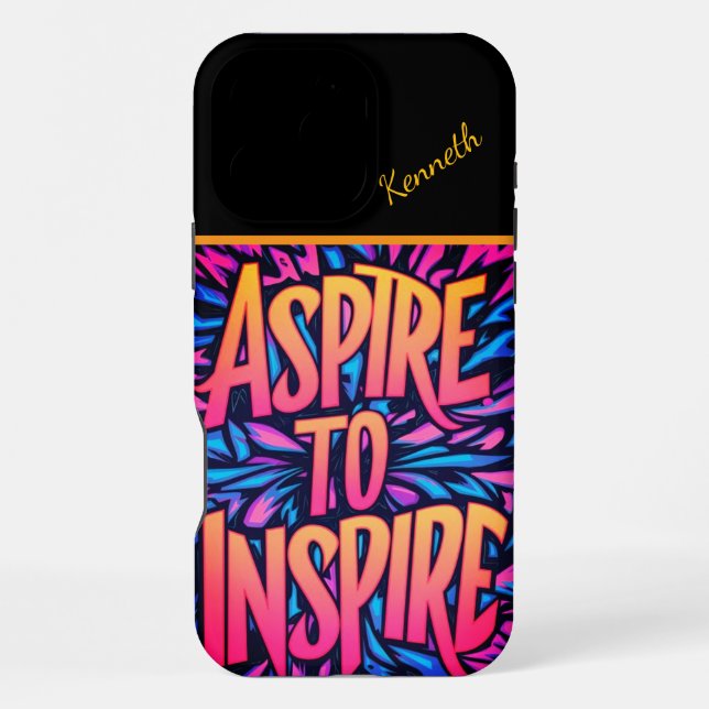 Farbexplosion der Inspiration. iPhone 16 Pro Max Hülle (Rückseite)