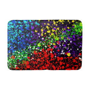 Farbexplosion Farbpunkte Bunte Moderne Cool Badematte