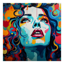 Farbexplosion: Porträt im Pop-Art-Stil