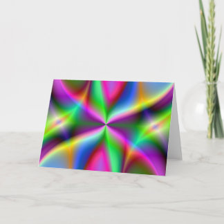 Farbexplosion Rainbow Fraktal Kunstgeschenke Karte