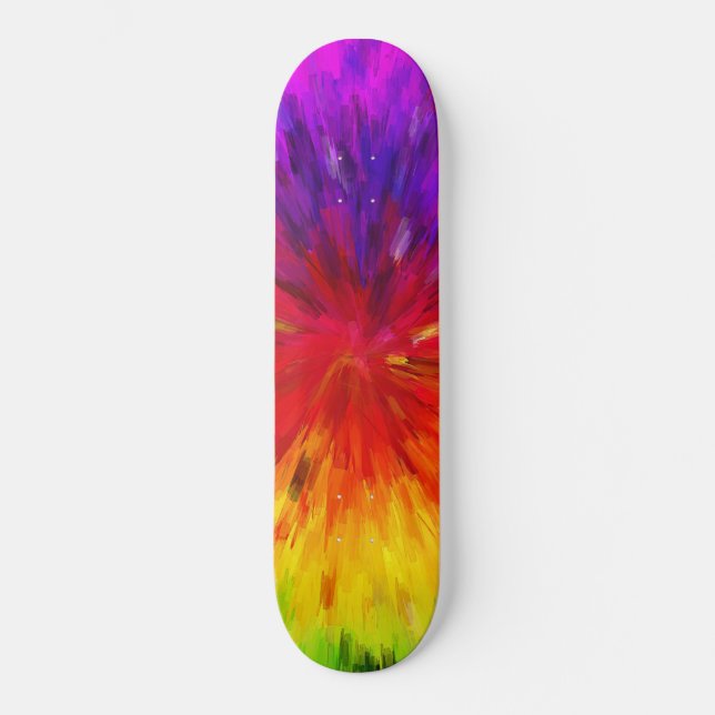 Farbexplosion Skateboard (Vorderseite)