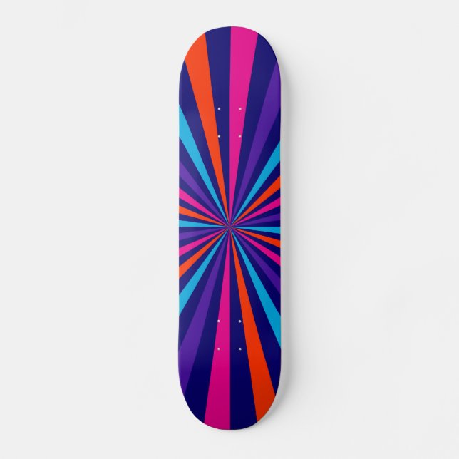 Farbexplosion Spinnrad-Design Skateboard (Vorderseite)