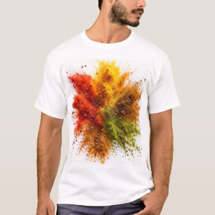 Farbexplosion von Gewürzpulver  T-Shirt