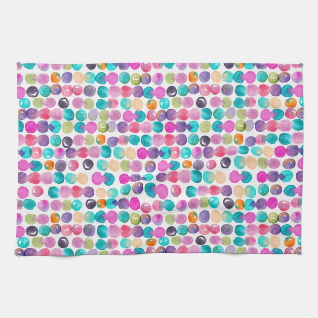 Farbexplosion Wasserfarbe – Lustiges Geschenk für  Geschirrtuch (Horizontal)