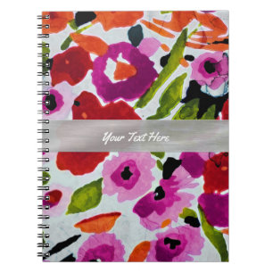 Farbexplosion Wasserfarben Blumen Notizblock