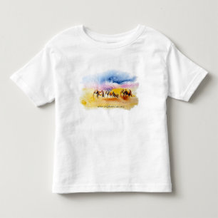 Farbexplosions-Elefantherdenentwurf Kleinkind T-shirt