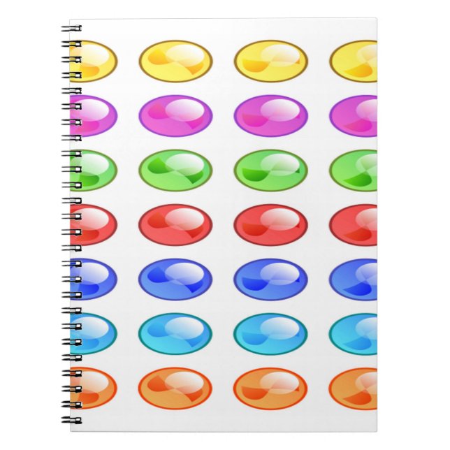 FARBFÄHIGE KREISPATTER NOTIZBLOCK (Vorderseite)