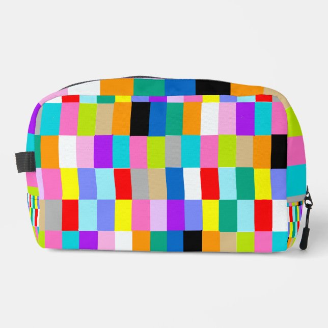 FARBFÄHIGE TILES TOILETRY BAG WASCHBEUTEL (Vorderseite)
