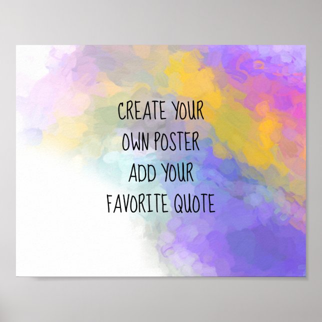 Farbfarben fügen Ihren Text für eine benutzerdefin Poster (Vorne)