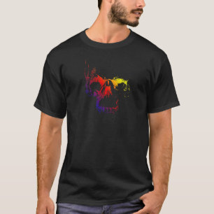 FARBFARBENE VAMPIRE HALBSKULL Premium T-Shirt