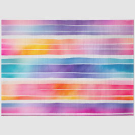 Farbfarbenfrohe Streifen Papiertücher Seidenpapier