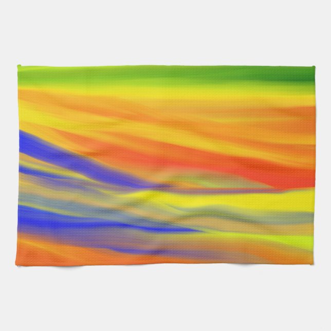 FARBFARBFARBENER RAINBODEN 3 GESCHIRRTUCH (Horizontal)