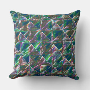 Farbfarbige geometrische Formen, mit Prägung verse Kissen