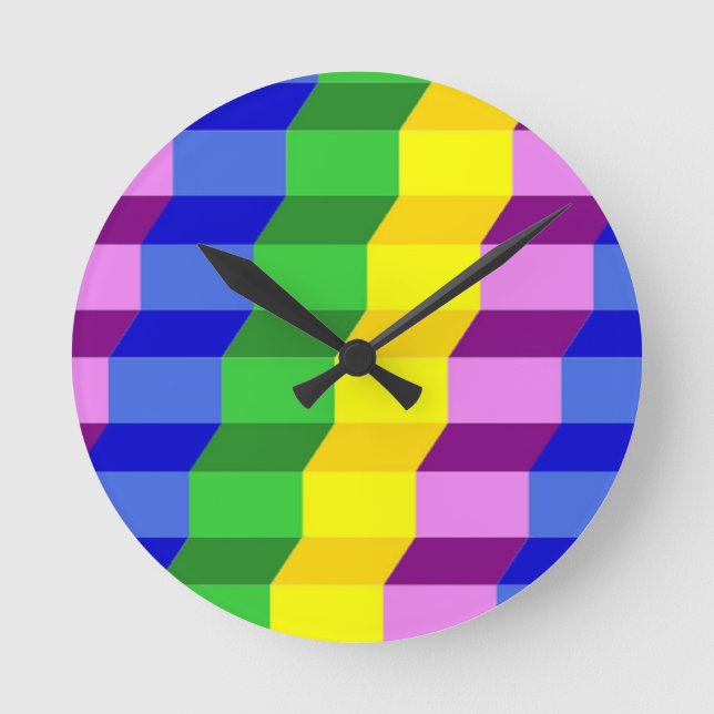 FARBFARBIGE MUSTER RUNDE WANDUHR (Vorderseite)