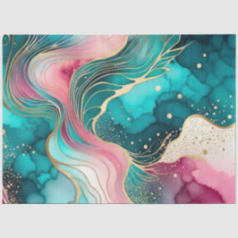 Farbfarbiges Abstrakt-Tinte-Kunstdruckpapier Seidenpapier