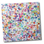 Farbfarbiges Punktmuster Fliese<br><div class="desc">Jeder Liebe ein Polka Punktmuster! Dieser hat eine Aquarellfarbe oder einen Spritzer-Anstrich, der in einem vollen Regenbogen voller Farben aussieht. Ob Sie gewollt haben, diese Kachel als kleinen Untersetzer oder Trivet für einen Drink oder Teller zu verwenden... oder Sie wollte, groß mit einem Küchenrücken oder Badezimmerfliesen zu gehen, ist an...</div>