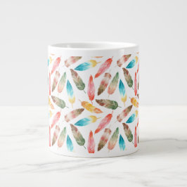 Farbfedern Jumbo-Tasse