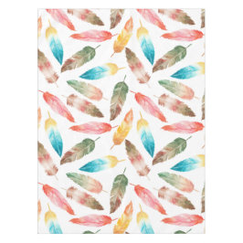 Farbfedern Tischdecke