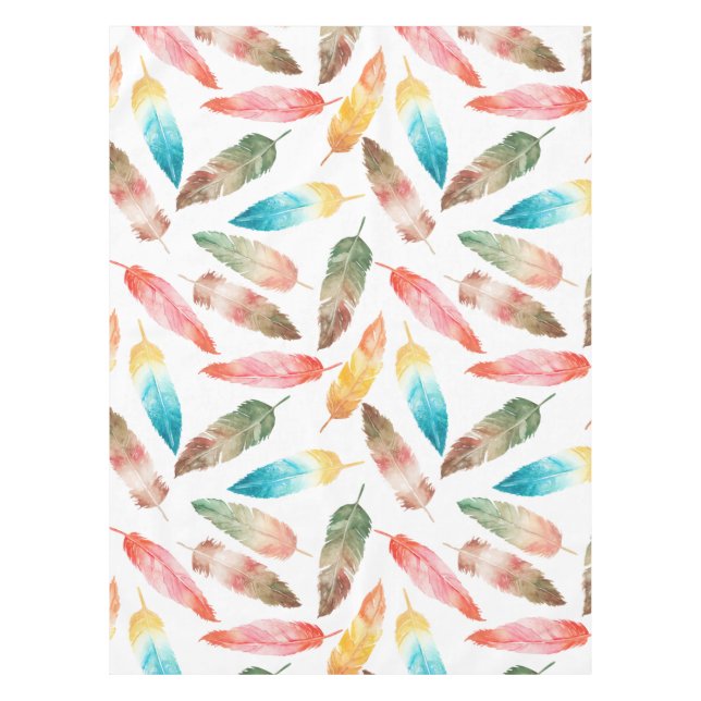 Farbfedern Tischdecke (Vorderseite)