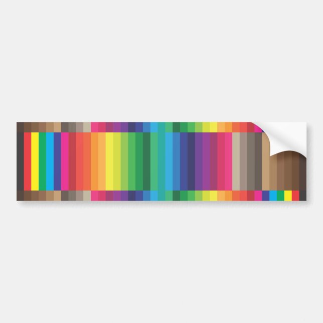 Farbfernsehen CMYK Autoaufkleber (Vorne)