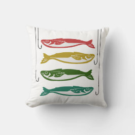 Farbfisch mit Fischbügeln Kissen