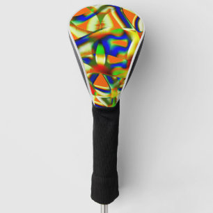 Farbflecken auf krauligen, grünlich-beigen Streife Golf Headcover