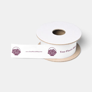 🎀 Farbflorenlogo White Satin Ribbon Satinband