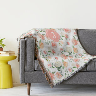 Farbflorenmuster mit dem Monogramm Decke