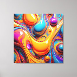 Farbflüssigkeitsblasen Leinwanddruck