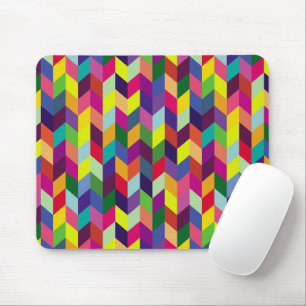 Farbfrohes geometrisches Musterdesign – modern und Mousepad