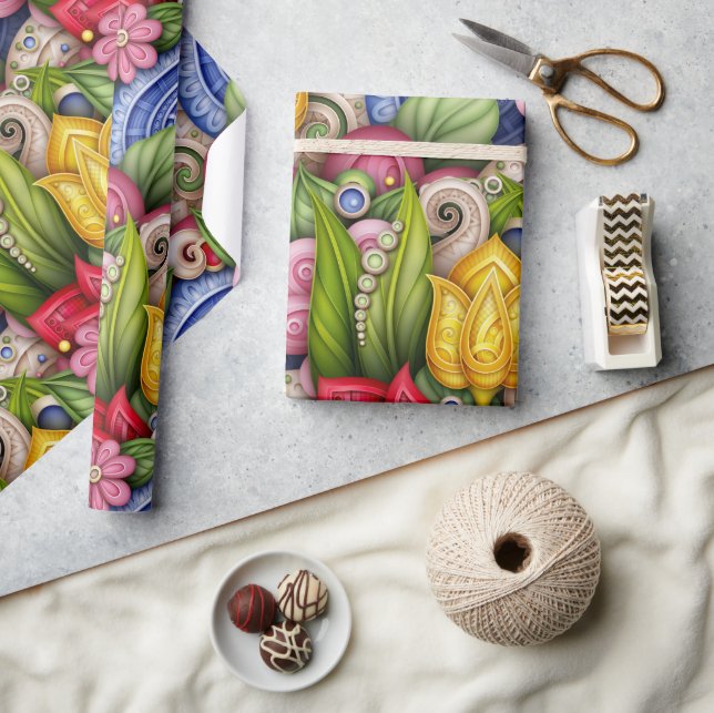 Farbgarten Geschenkpapier (Kunsthandwerk)