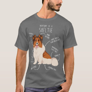 Farbgeblendeter weißer Sheltie Shetland Sheepdog A T-Shirt