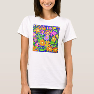 Farbgeblümter T-Shirt