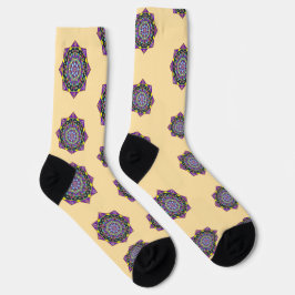 Farbgefestigte Crew Mandala Socken