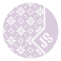 Farbgeflechtetes Muster auf rosa Blume Monogramm