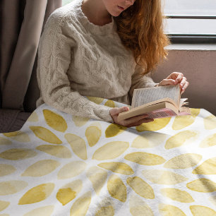 Farbgelbe Pinselstriche Fleecedecke