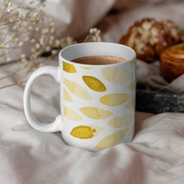 Farbgelbe Pinselstriche Kaffeetasse