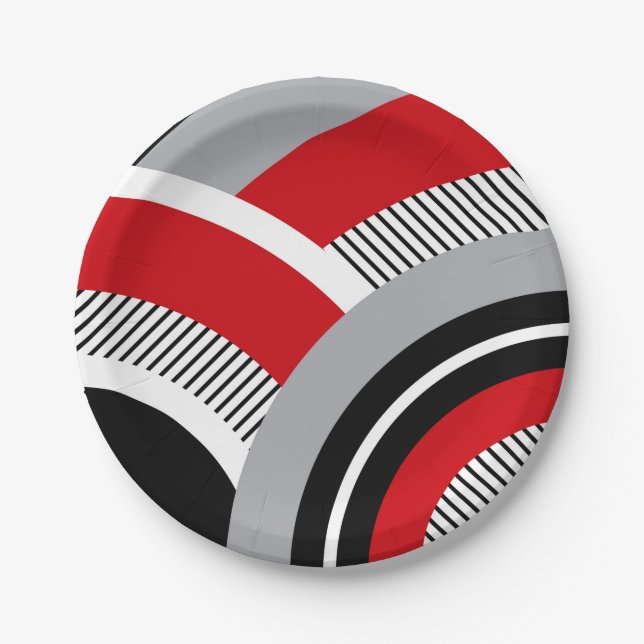 Farbgeometrie Pappteller (Vorderseite)