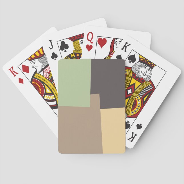 Farbgeometrisches Muster #10 Spielkarten (Rückseite)