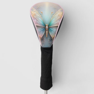 Farbgerüchte: Pastell-Fraktal-Schmetterlingstraum Golf Headcover