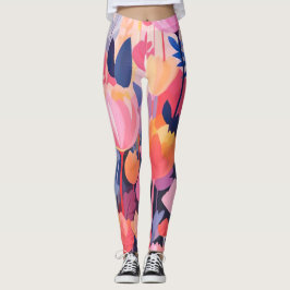 Farbgestaltung der Blume Leggings