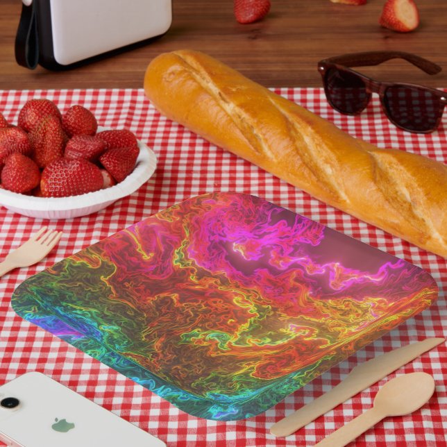 Farbgestaltung Pappteller (Picknick)
