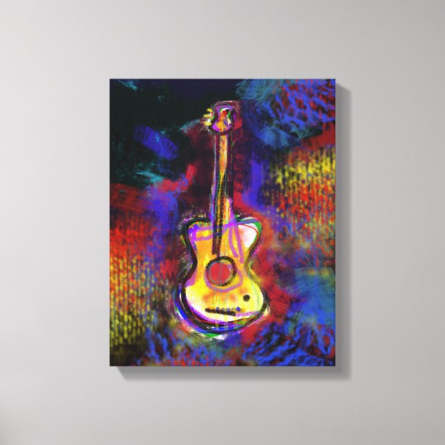 Farbgitarre Malerei Dekoration Leinwanddruck (Vorderseite)