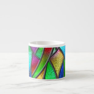 Farbglas Muster 3D Textur Espressotasse