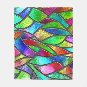 Farbglas Muster 3D Textur Fleecedecke