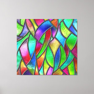 Farbglas Muster 3D Textur Leinwanddruck