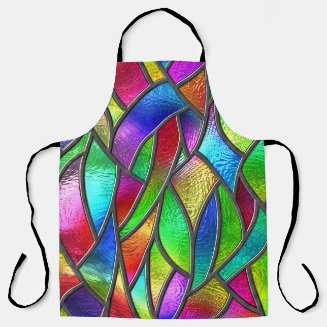 Farbglas Muster 3D Textur Schürze (Vorderseite)