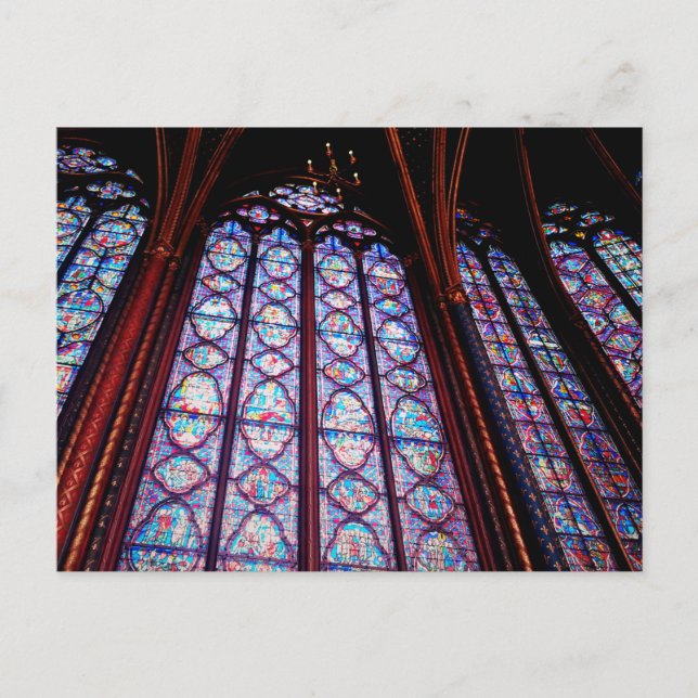 Farbglas Sainte-Chapelle im Pariser Foto Postkarte (Vorderseite)