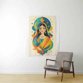 Farbgöttin: Eine indische Bridal-Fantasie Wandteppich