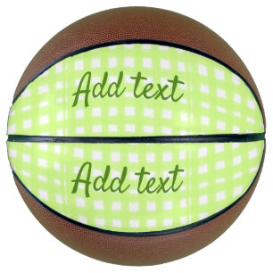 Farbgrün karierter Ginham personalisierter Zusatz Basketball